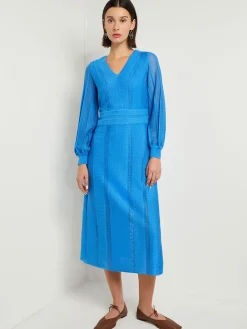 Midi Fit & Flare Dress - Multi-Stitch Knit|Misook Discount