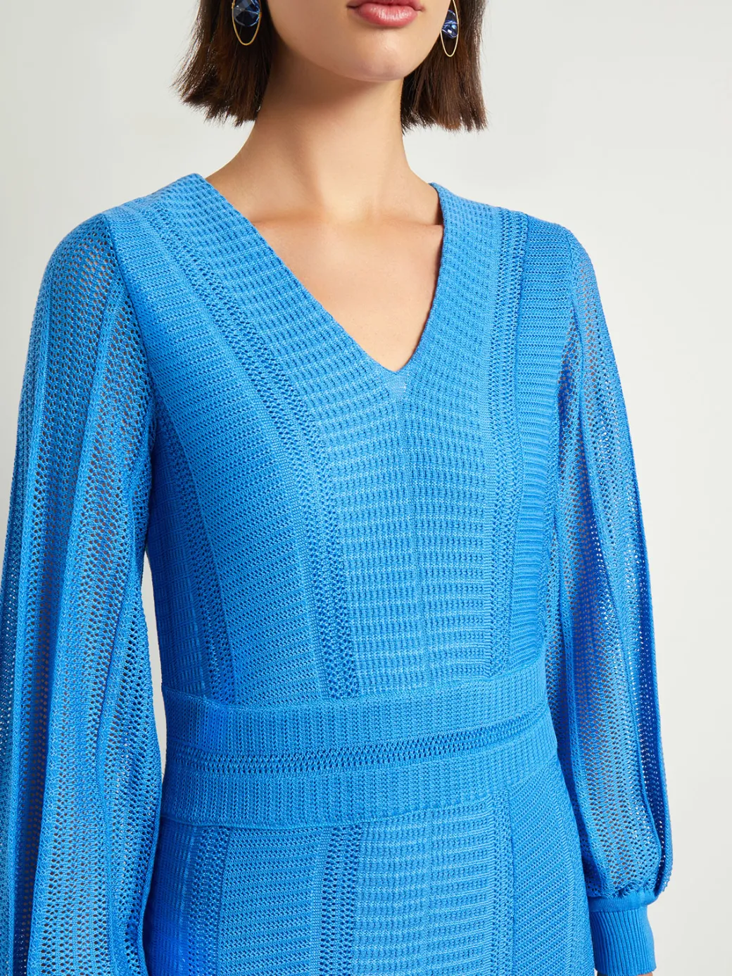 Midi Fit & Flare Dress - Multi-Stitch Knit|Misook Discount