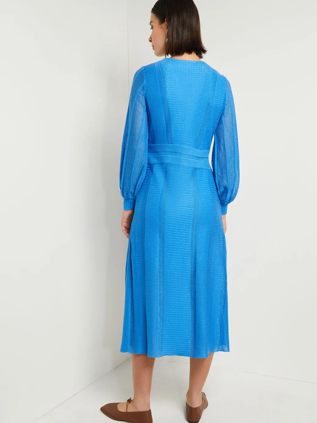 Midi Fit & Flare Dress - Multi-Stitch Knit|Misook Discount