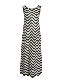 Midi Sheath Dress - Chevron Hem Intarsia Knit|Misook Outlet