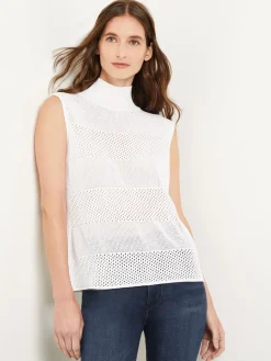 Mock Neck Soft Knit Tank Top|Misook Online