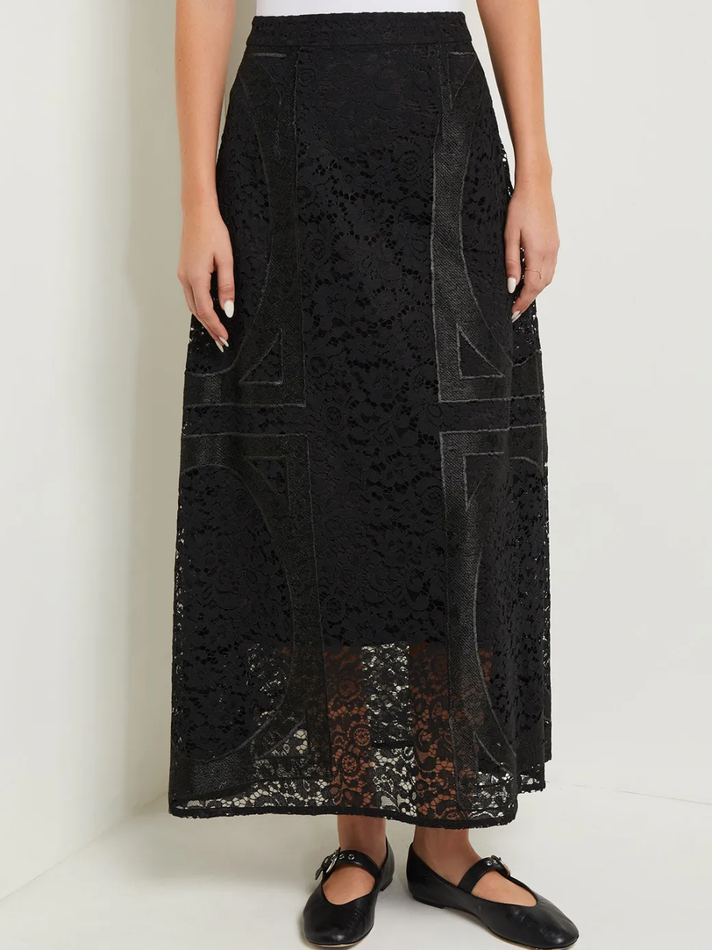 Modern Fit Textural Woven Maxi Skirt|Misook Clearance