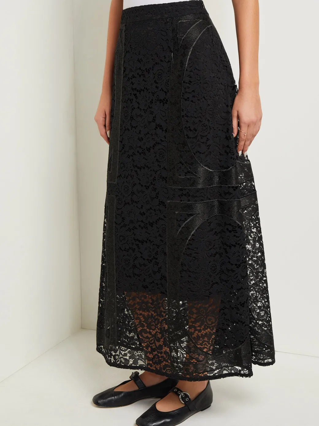 Modern Fit Textural Woven Maxi Skirt|Misook Clearance