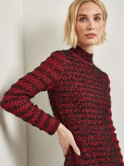 Modern Fit Two-Tone Eyelash Knit Sheath Dress|Misook Hot