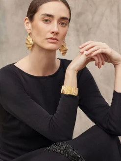 Modern Fit-and-Flare Sequin Princess Seam Knit Maxi Dress|Misook Fashion