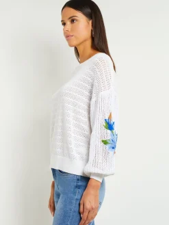 Pointelle Top - Balloon Sleeve Sweater ||Misook Clearance