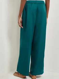 Pull-On Woven Wide Leg Pants|Misook Online