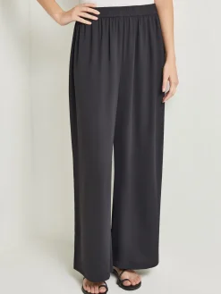 Pull-On Woven Wide-Leg Pants|Misook Clearance