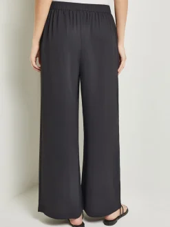 Pull-On Woven Wide-Leg Pants|Misook Clearance