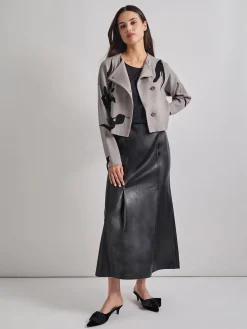 Relaxed Fit Abstract Floral Soft Knit Jacket|Misook Best