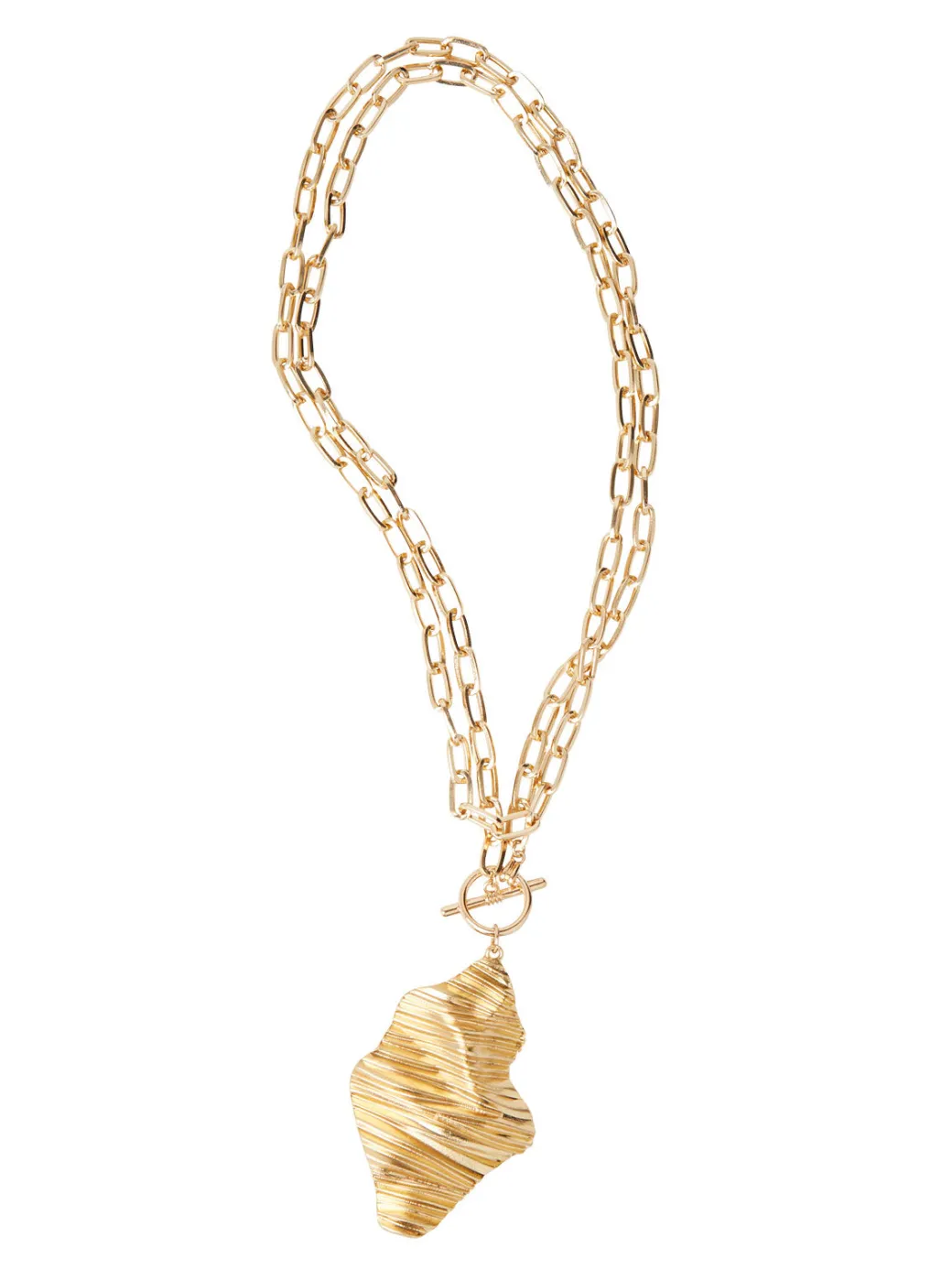 Ripple Textured Warm Necklace|Misook Online