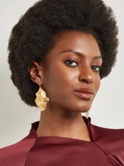 Ripple Textured Warm Earrings|Misook Online