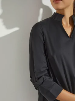 Ruche Sleeve Cotton Tunic|Misook Hot