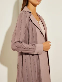 Sheer Duster - Long Brown Coat ||Misook Discount