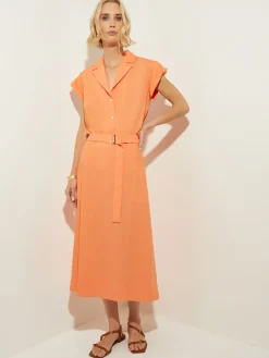 Short Puff-Sleeve Poplin Blouse|Misook Best