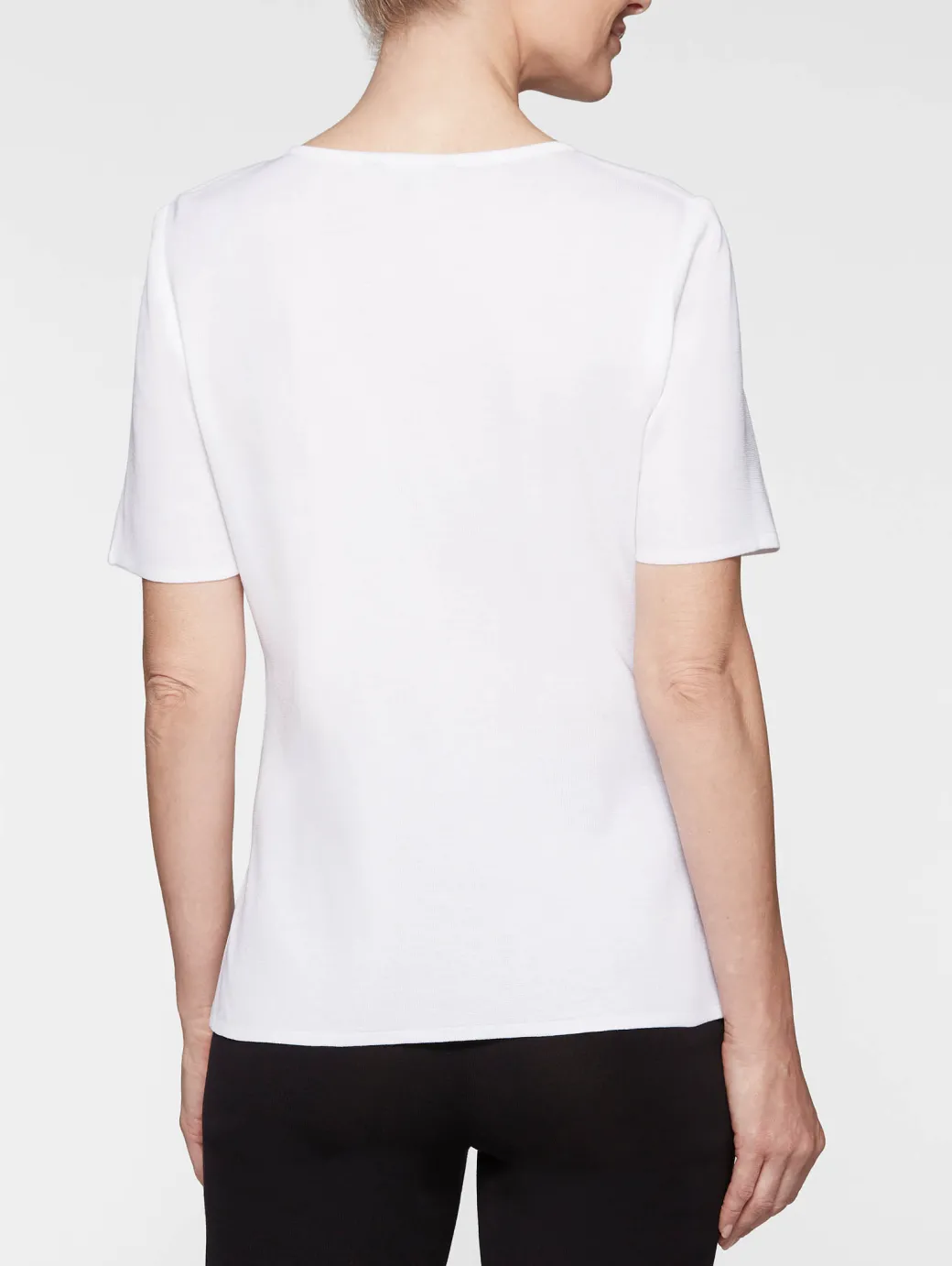 Short Sleeve Knit Tunic|Misook Clearance