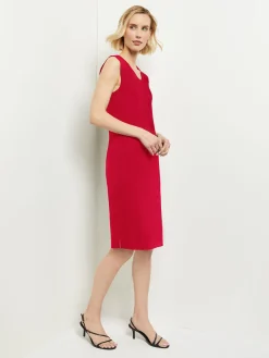 Sleeveless Sheath Knit Dress|Misook Discount