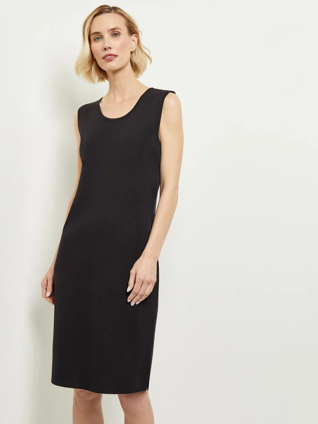 Sleeveless Sheath Knit Dress|Misook Fashion