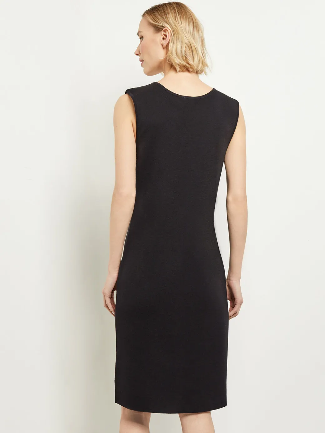 Sleeveless Sheath Knit Dress|Misook Fashion