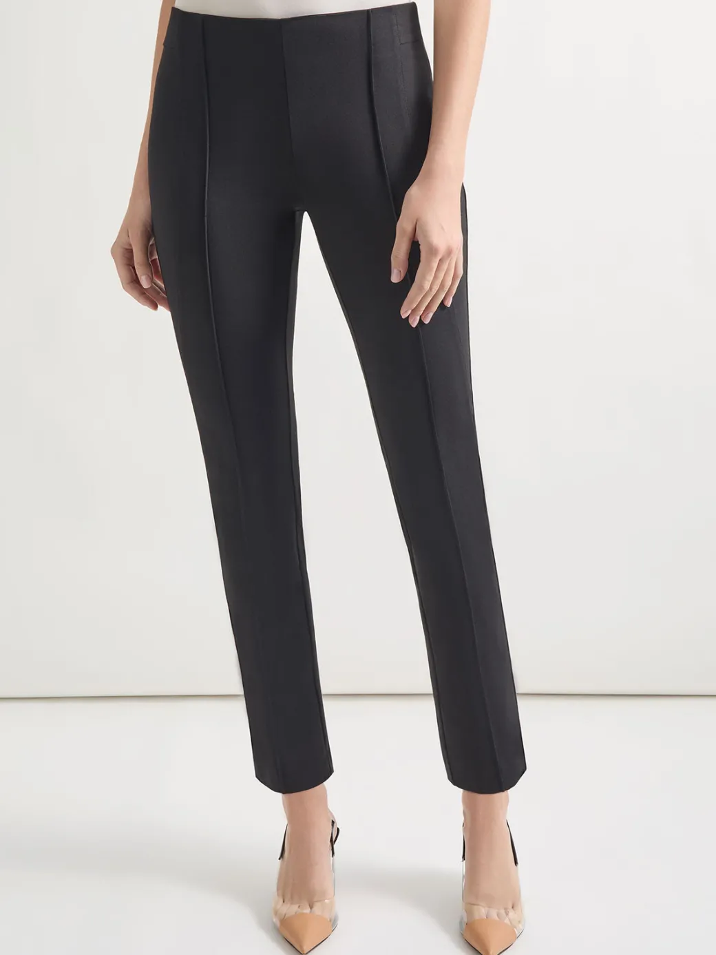 Slim-Fit Ankle-length Ponte Pant|Misook Best