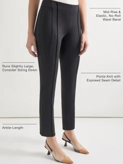 Slim-Fit Ankle-length Ponte Pant|Misook Best