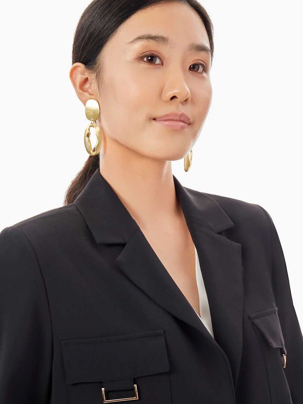 Soft Crepe Cropped Blazer|Misook Discount