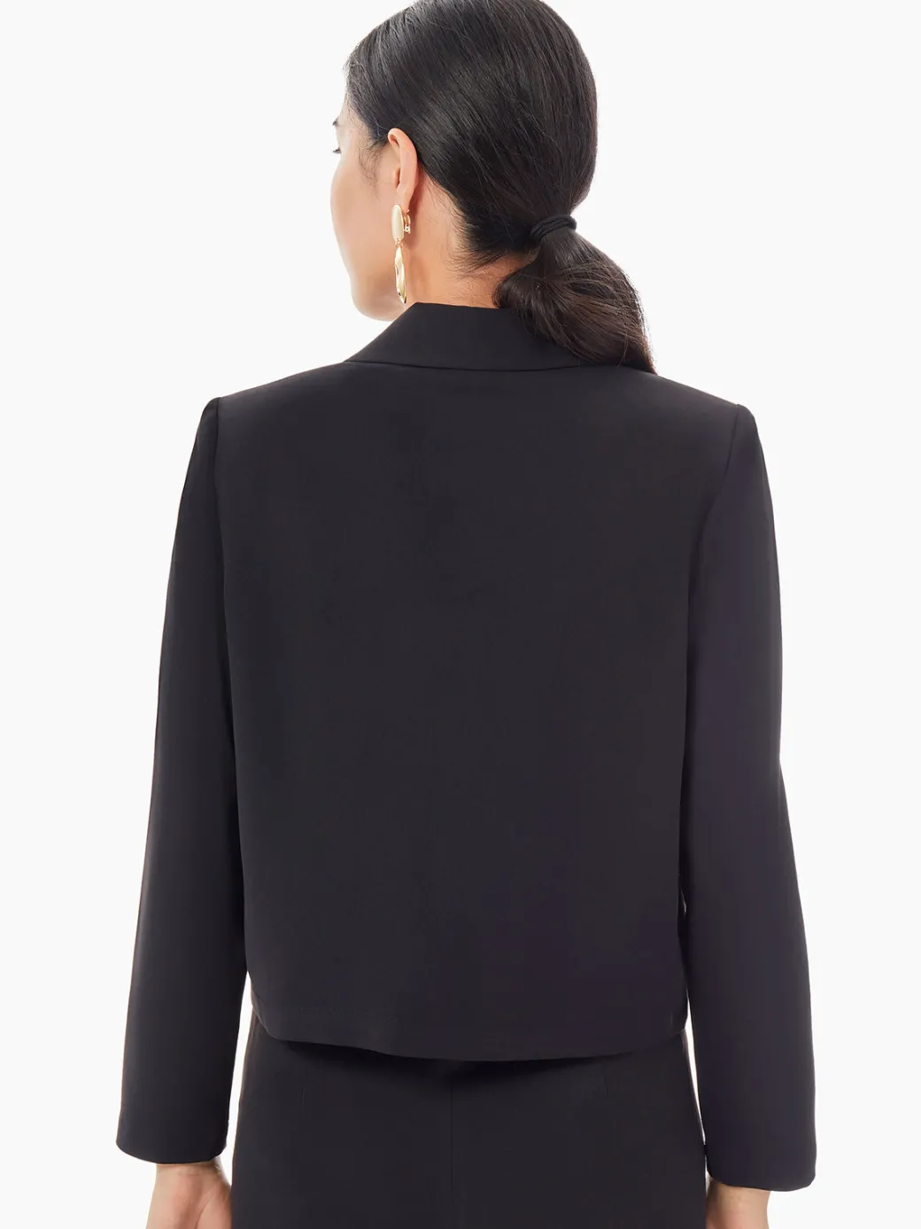 Soft Crepe Cropped Blazer|Misook Discount