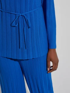 Soft Ribbed Knit Tie-Waist Tunic|Misook Best