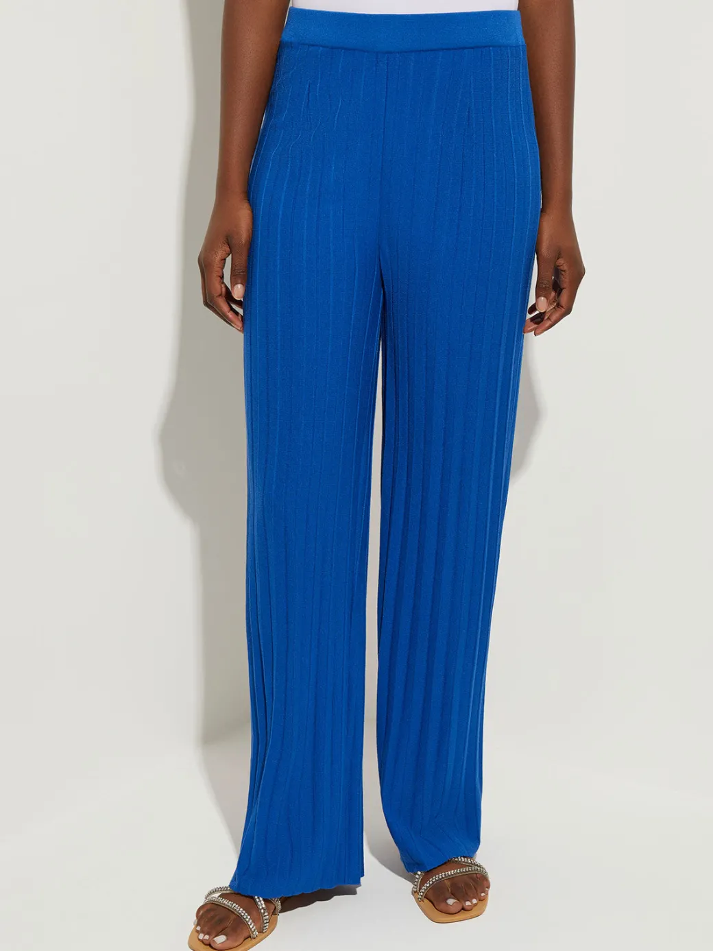 Soft Ribbed Knit Wide Leg Pant|Misook Fashion
