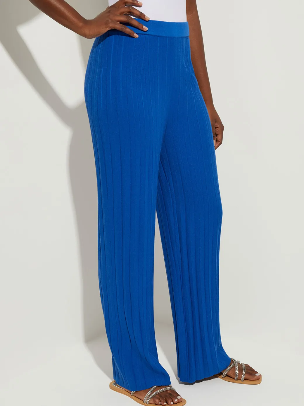 Soft Ribbed Knit Wide Leg Pant|Misook Fashion