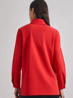 Soutache Detail Tonal Stretch Crepe Tunic|Misook New