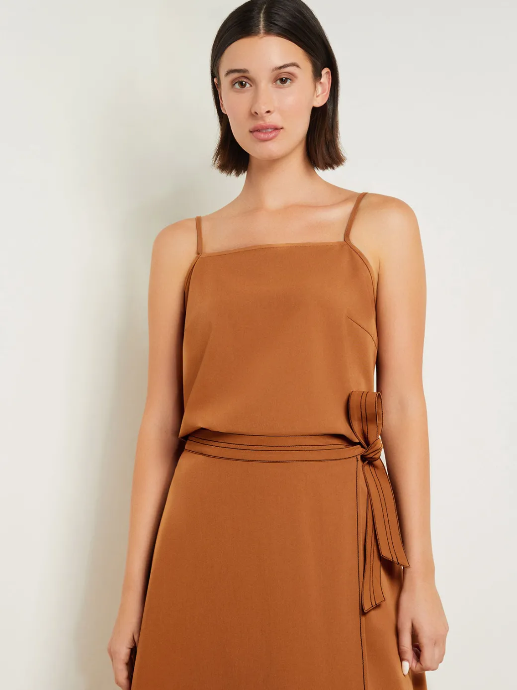 Square Neck Cami - Woven Twill|Misook Discount