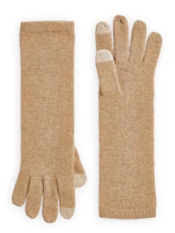 Tech Touch Long Cashmere Gloves|Misook Fashion