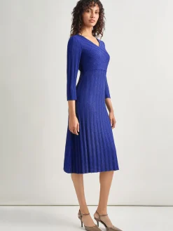 Textural Stripe Knit Midi Dress|Misook Discount