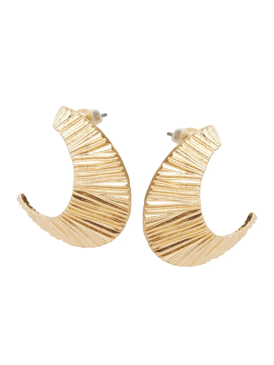 Textured Warm Swoop Earrings|Misook Online