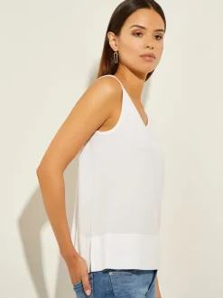 V-Neck Soft Knit Tank Top|Misook Sale