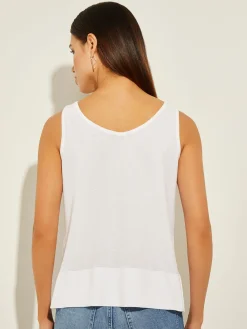 V-Neck Soft Knit Tank Top|Misook Sale