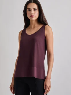 V-Neck Soft Knit Tank Top,|Misook Outlet